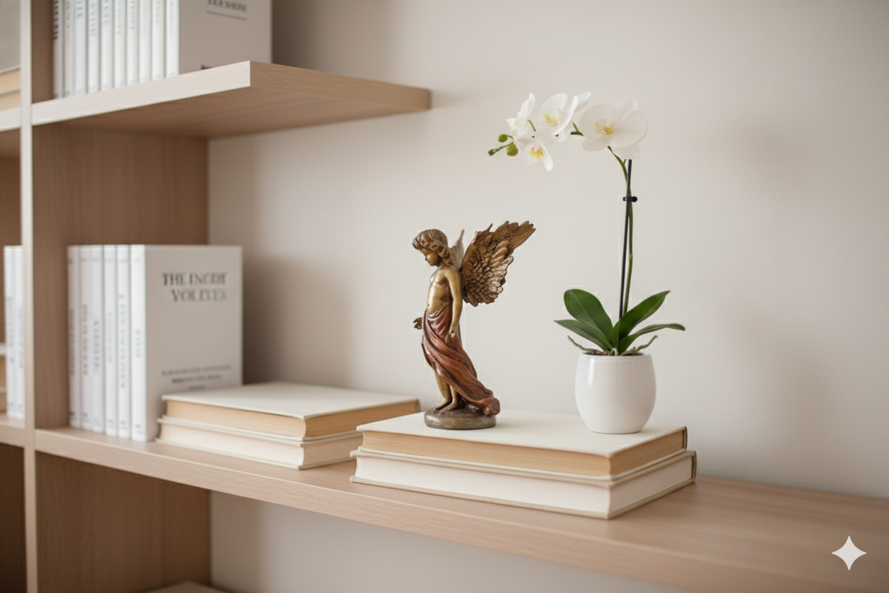 Golden Decorative Angel · Hand-Painted Art Figure