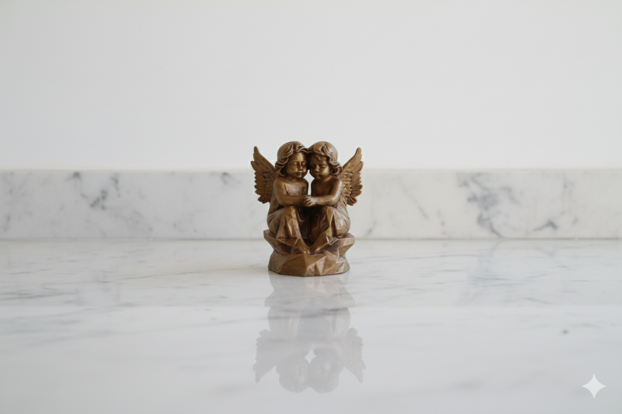 Angels of Friendship Decorative Figurine – Bronze Tone Sculpture