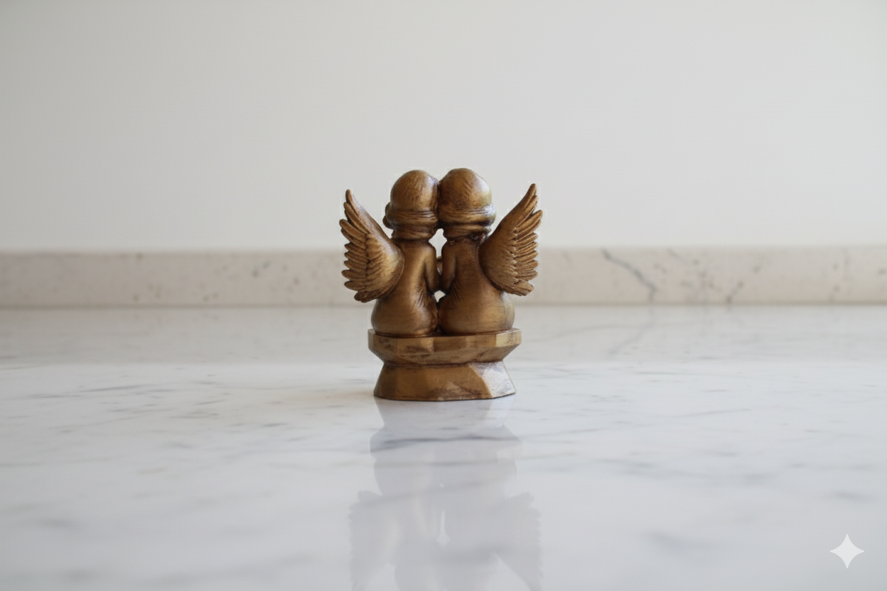 Angels of Friendship Decorative Figurine – Bronze Tone Sculpture