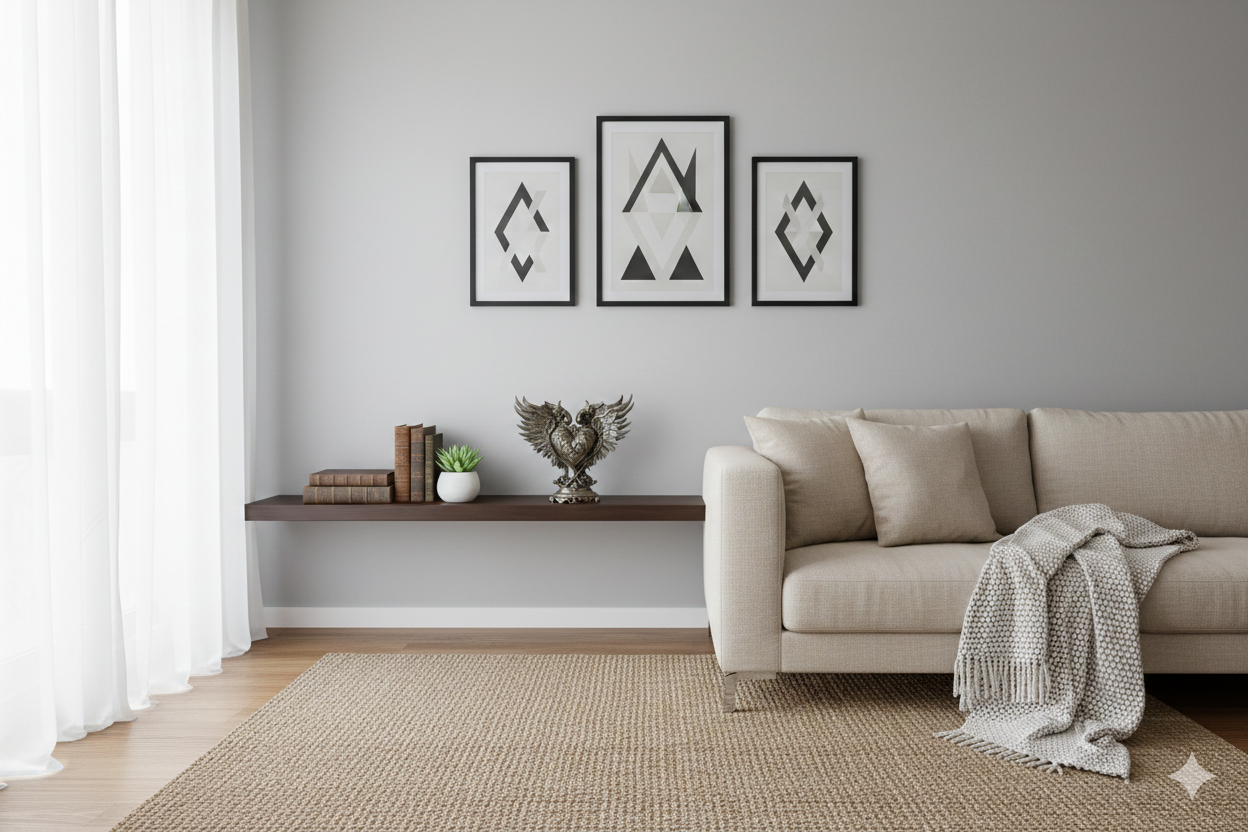 Winged Heart Sculpture – Hand-Painted Decorative Figure (18 cm)