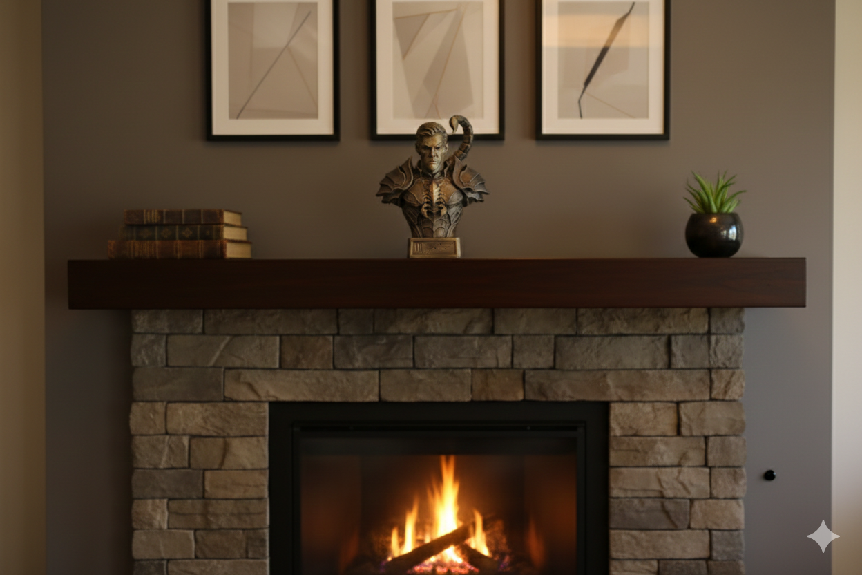 Scorpio Warrior Bust – Hand-Painted Decorative Sculpture