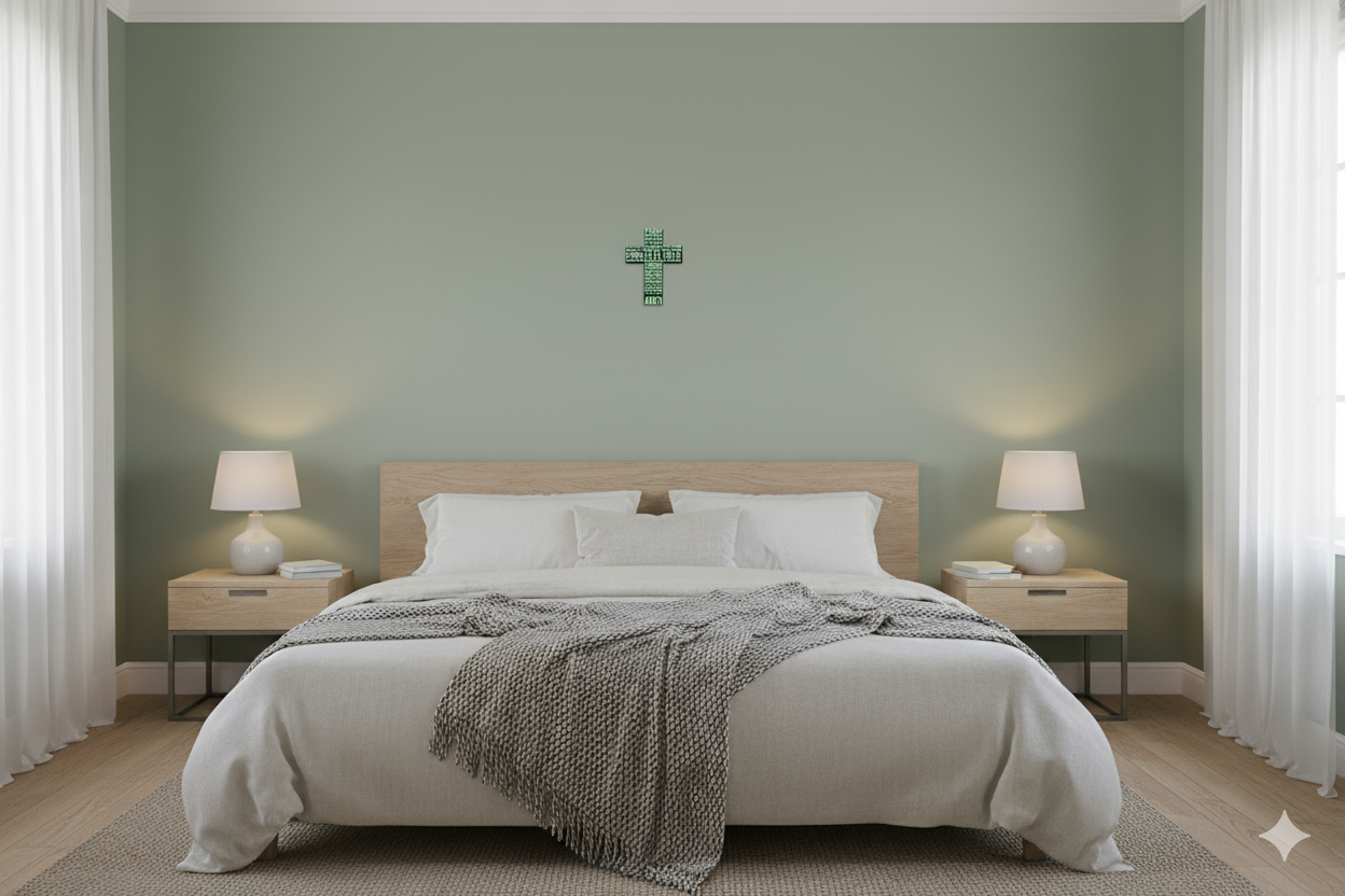 Glow-in-the-Dark Lord’s Prayer Cross – Sacred Wall Art