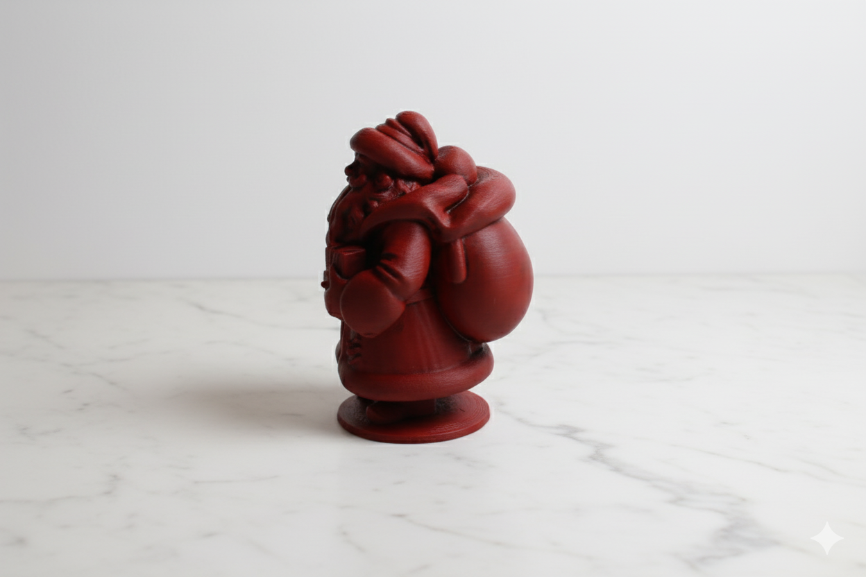 Hand-Painted Red Santa Figurine – Classic Christmas Decoration