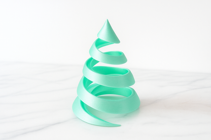Mint Green Spiral Christmas Tree – Modern Minimalist Holiday Decoration