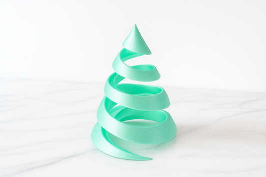 Mint Green Spiral Christmas Tree – Modern Minimalist Holiday Decoration