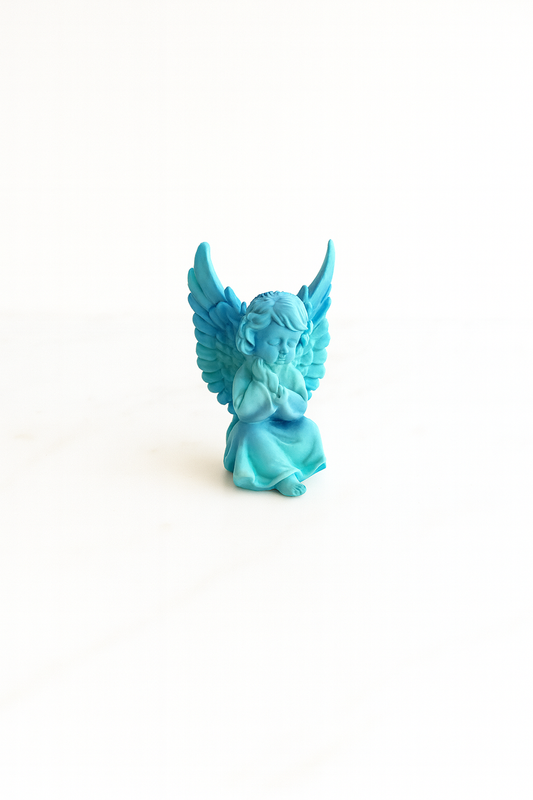 Angel Figurine in two shades of blue – Decorative Statue for Home & Gifts