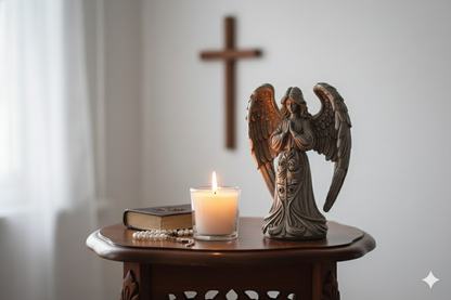 Metallic Finish Angel Sculpture