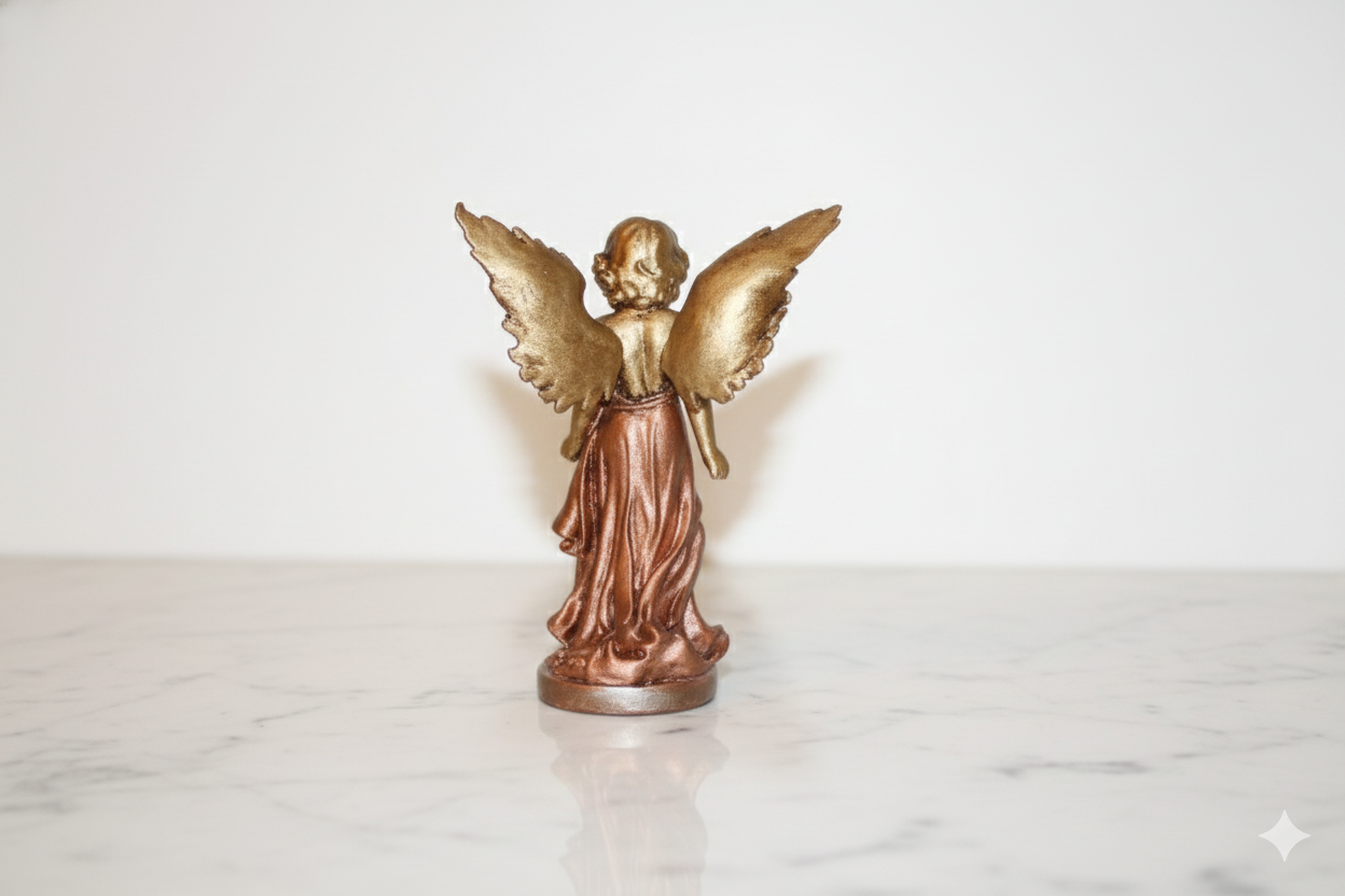 Golden Decorative Angel · Hand-Painted Art Figure