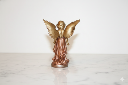 Golden Decorative Angel · Hand-Painted Art Figure