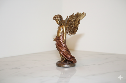 Golden Decorative Angel · Hand-Painted Art Figure