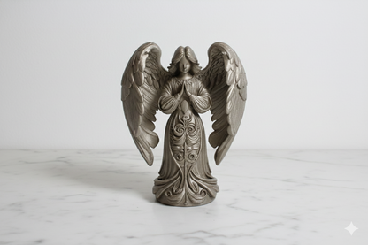 Metallic Finish Angel Sculpture