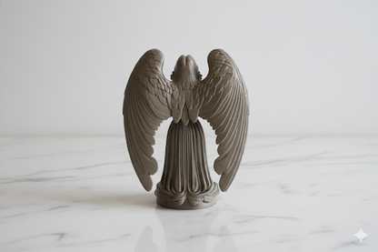 Metallic Finish Angel Sculpture