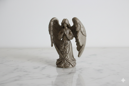 Metallic Finish Angel Sculpture