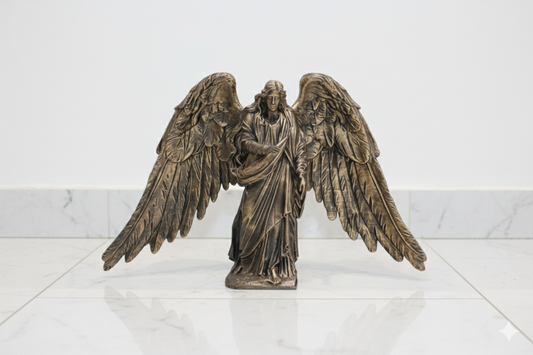 Large Angel Decorative Figure – Open Wings Design
