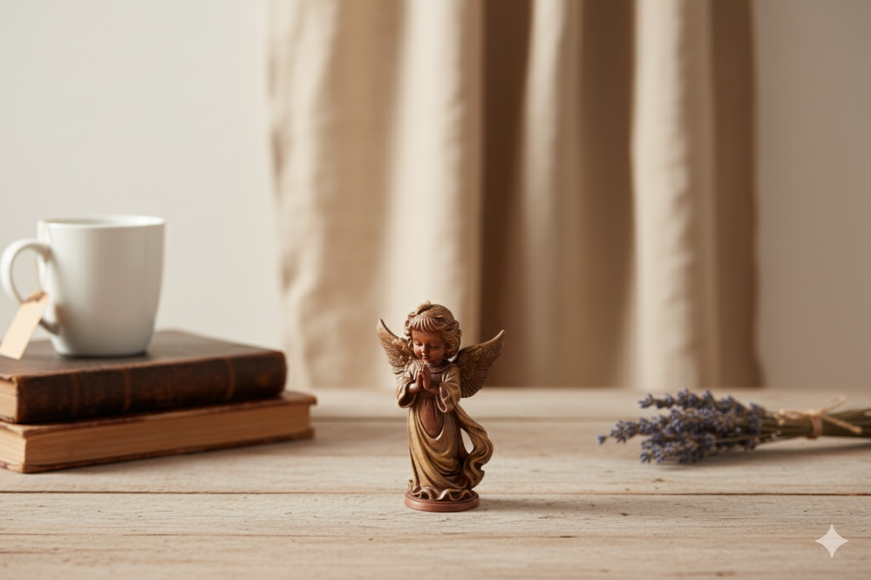 Hand-Painted Angel Figurine – Spiritual Home Decor Gift