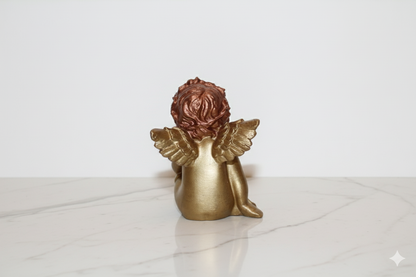 Golden Angel Decorative Statue – Hand-Painted Finish
