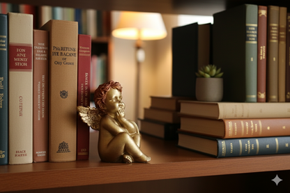 Golden Angel Decorative Statue – Hand-Painted Finish