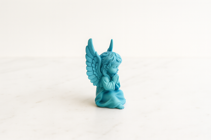 Angel Figurine in two shades of blue – Decorative Statue for Home & Gifts
