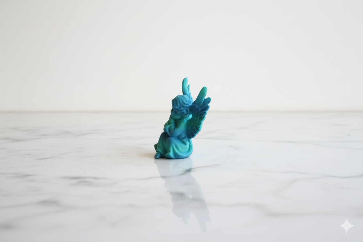 Angel Figurine in two shades of blue – Decorative Statue for Home & Gifts
