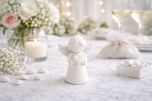 Angelito Decorativo Blanco – Detalle Comuniones, Bautizos y Eventos (Pack de 10)