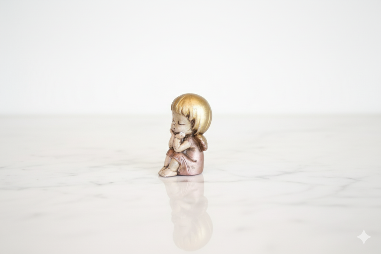 Small Hand-Painted Angel Figurine – Spiritual Home Decor Gift