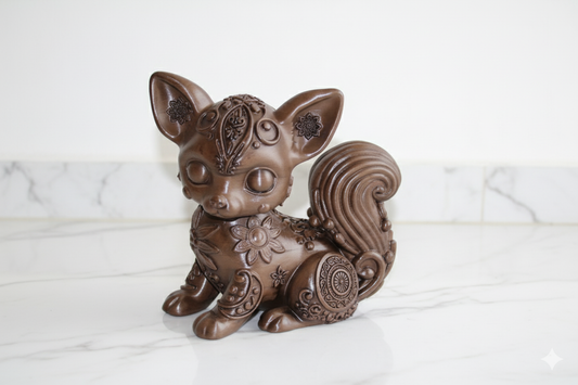 Decorative Figurine “Mystic Fox” – Bronze Tone Fantasy Sculpture (Hand painted)