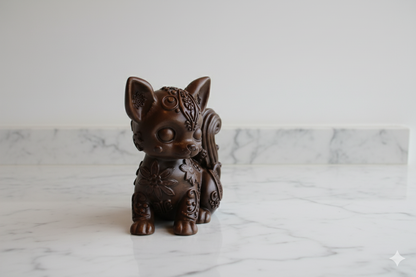 Decorative Figurine “Mystic Fox” – Bronze Tone Fantasy Sculpture (Hand painted)