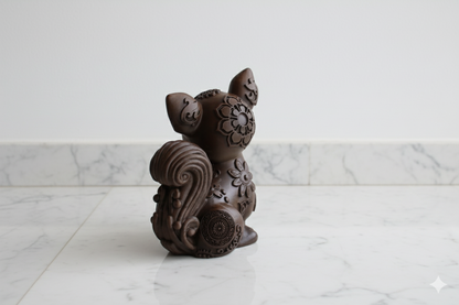 Decorative Figurine “Mystic Fox” – Bronze Tone Fantasy Sculpture (Hand painted)