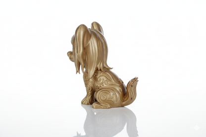 Hand-Painted Dog Figurine – Collectible Decorative Sculpture