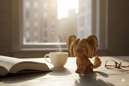 Hand-Painted Dog Figurine – Collectible Decorative Sculpture