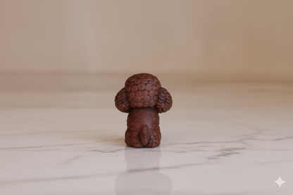 Decorative Poodle Sculpture – Floral Texture Design / hand painted