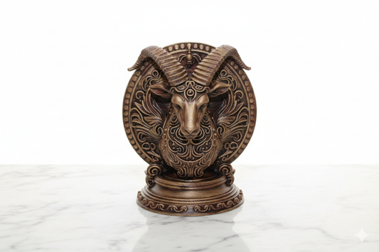 Decorative Figurine “Capricorn Symbol” – Bronze Tone Zodiac Sculpture