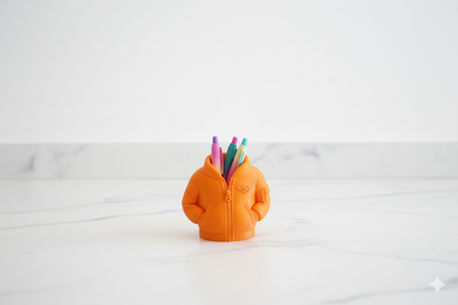Orange Jacket Pen Holder – Fun Desk Organizer