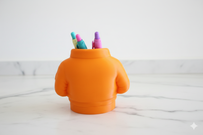 Orange Jacket Pen Holder – Fun Desk Organizer