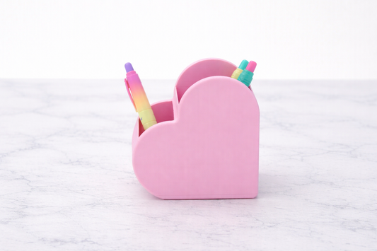 Heart Desk Organizer – Decorative Pen & Storage Holder