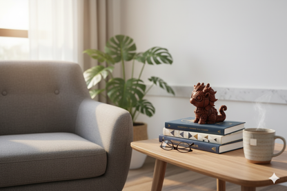 Steampunk Baby Dragon Sculpture – Hand-Painted Decorative Figure