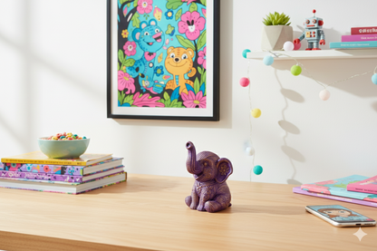 Hand-Painted Elephant Figurine – Symbol of Luck and Prosperity