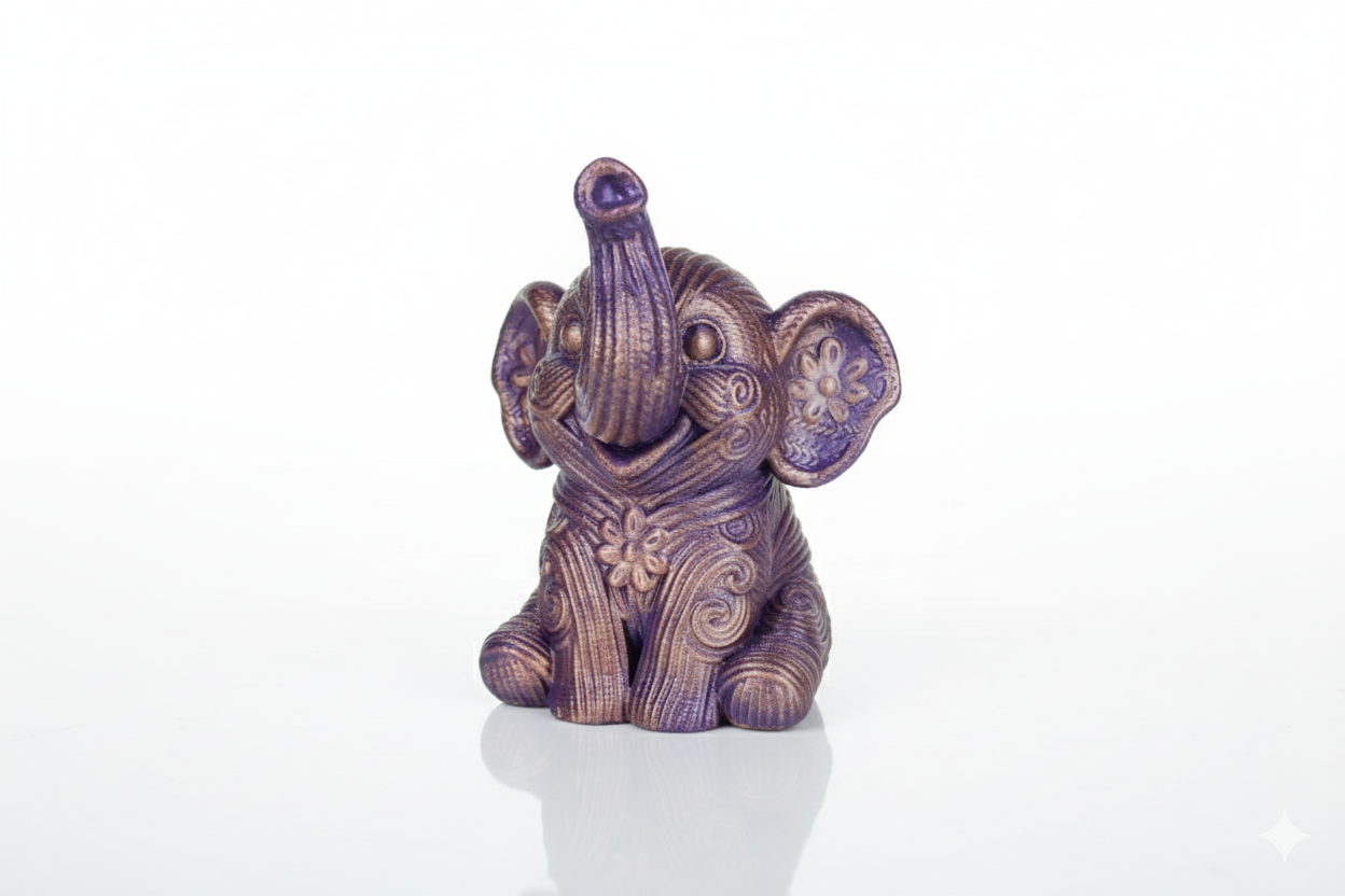 Hand-Painted Elephant Figurine – Symbol of Luck and Prosperity
