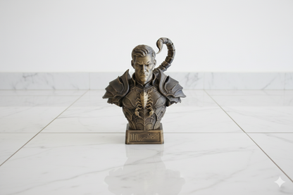 Scorpio Warrior Bust – Hand-Painted Decorative Sculpture