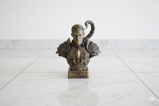 Scorpio Warrior Bust – Hand-Painted Decorative Sculpture