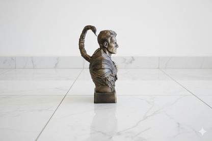 Scorpio Warrior Bust – Hand-Painted Decorative Sculpture
