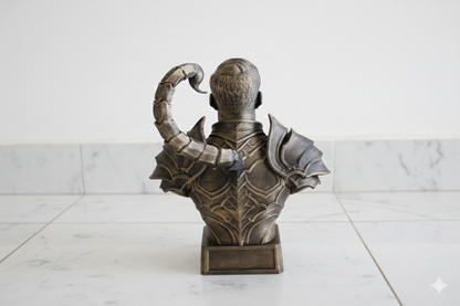 Scorpio Warrior Bust – Hand-Painted Decorative Sculpture