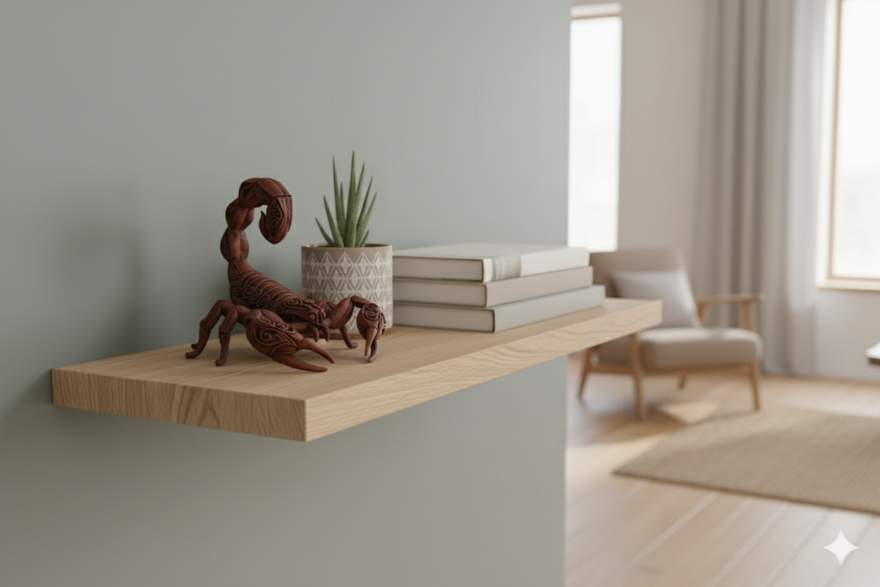 Hand-Painted Brown Scorpion Figurine – Tribal Decorative Sculpture