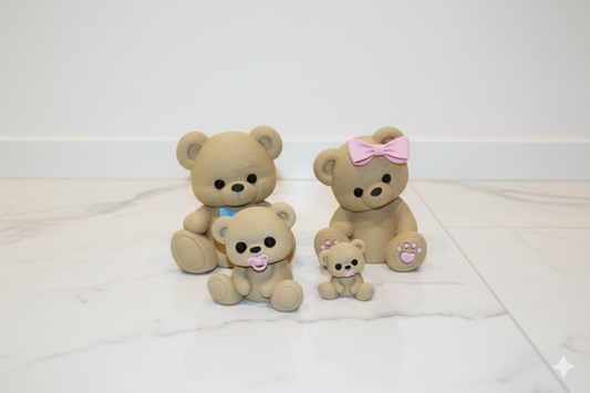 Bear Family Figurine Set – Decorative Sculptures