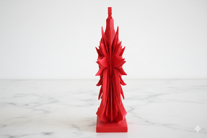 Red Phoenix Sculpture – Modern Decorative Figurine