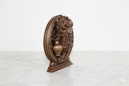 Aquarius Zodiac Decorative Sculpture - Bronze finish / Hand Painted