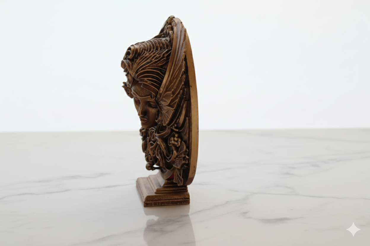 Virgo Zodiac Symbol Sculpture – Bronze Finish ( Hand painted