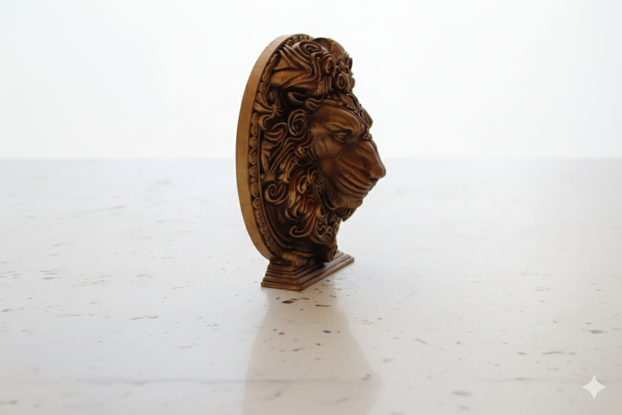 Leo Zodiac Symbol Sculpture – Bronze Finish / Hand painted