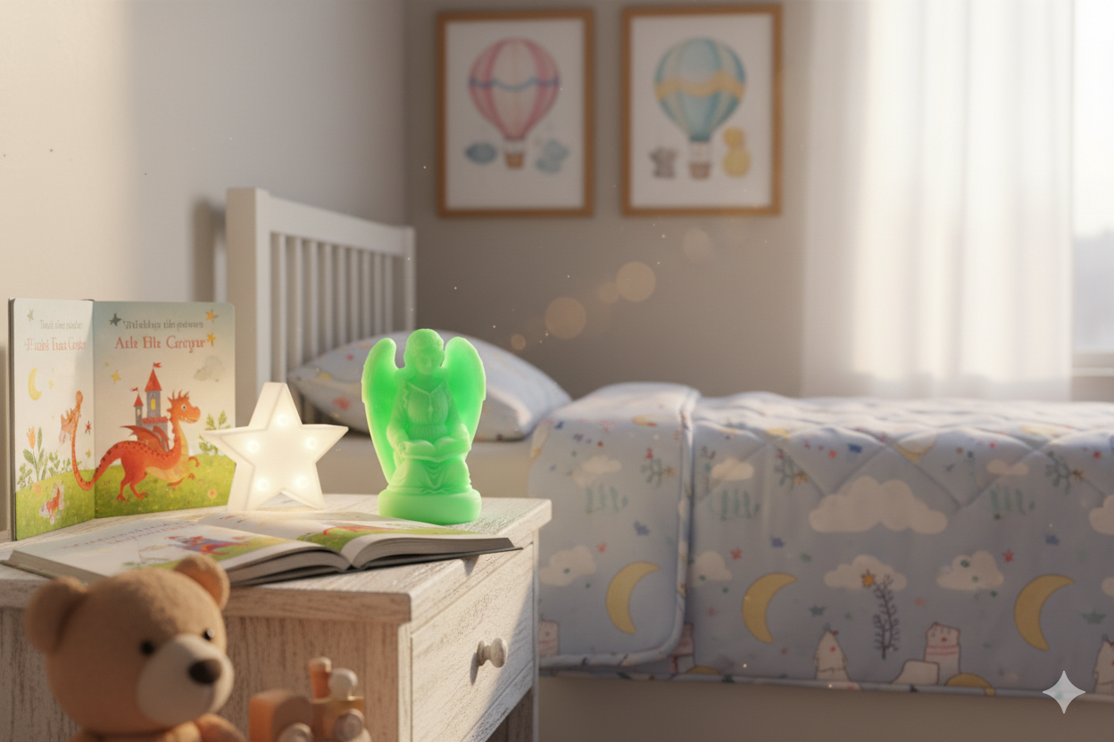 Guardian Angel Figurine – Glow-in-the-Dark Decorative Sculpture