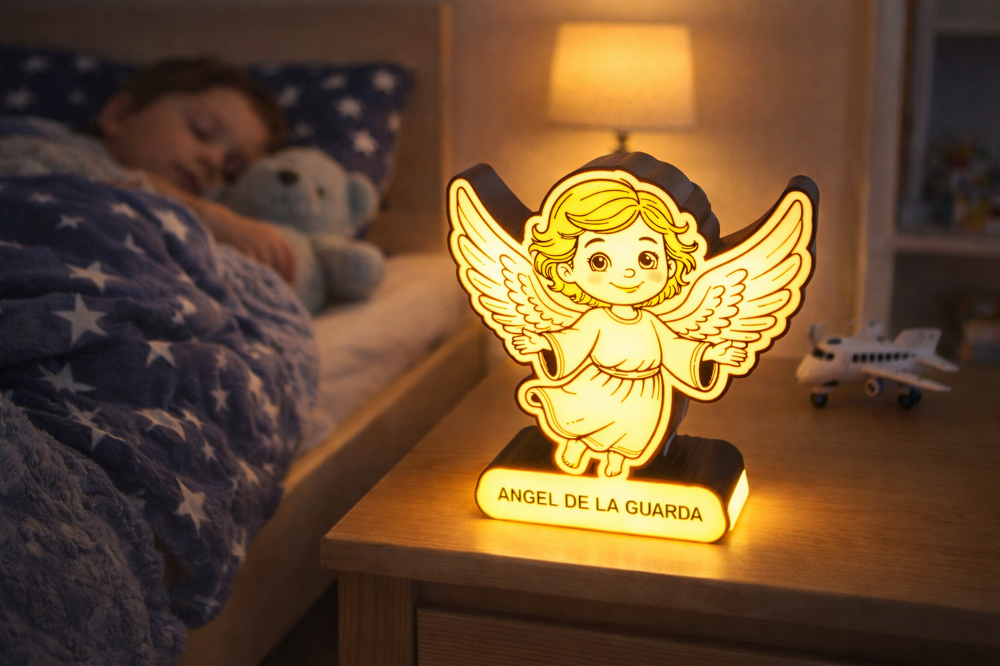 Caja luminosa Angel de la Guarda